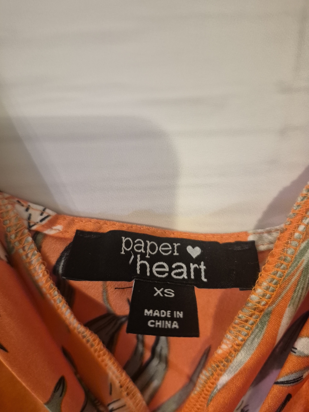 Orange Tropical Floral Slip Midi Dress - Lightweight Summer Dress - Picture 6 of 9